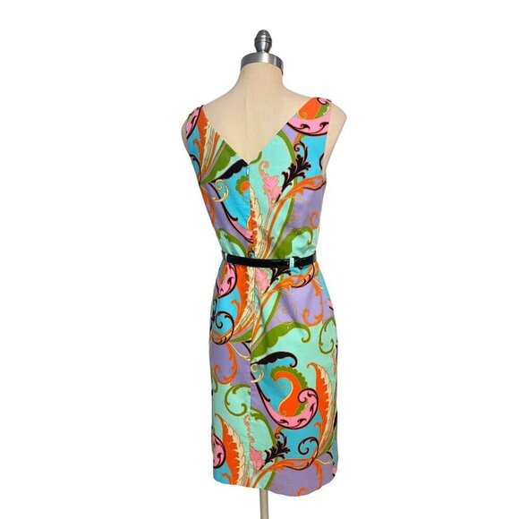 David Meister Women's Dress Multicolor Abstract Print Size 8 fits size 6 - Picture 3 of 5